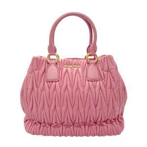 Miu Miu handbag Matelass leather pink